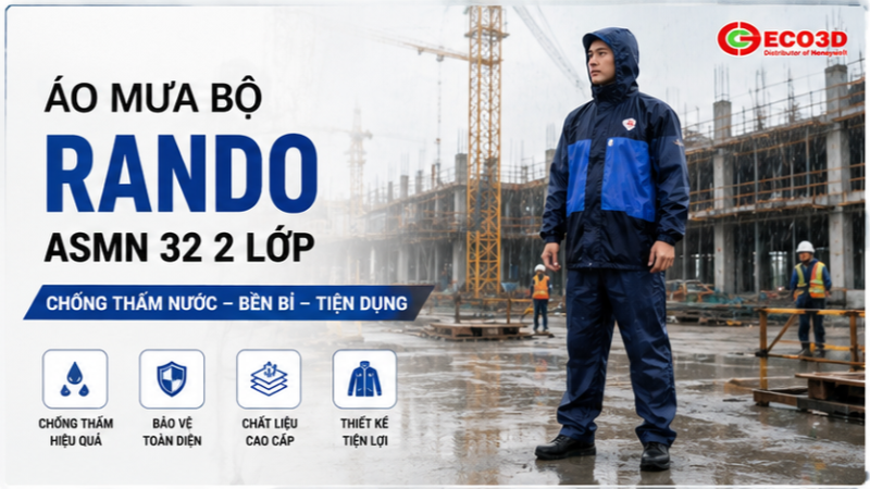 Áo mưa bộ Rando cao cấp siêu bền chống thấm nước tuyệt đối